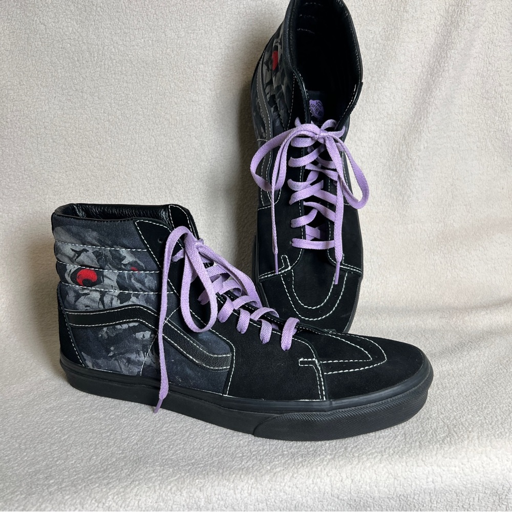 Vans Sk8-Hi Midnight Shift Mens 12 Black Purple Skull High Top Shoes